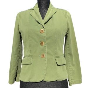 Vince cotton dusty olive green blazer size 6